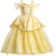 thumbnail image 1 of Disfraz de princesa Bella sin tirantes CHAO para niña pequeña vestido hinchado, 1 of 5
