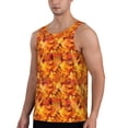 thumbnail image 2 of Lsque Autumn Maple Leaf Pile Pattern Mens Tank Tops Muscle Athletic Quick Dry Sleeveless Workout Fitness T Shirts Beach Tank Top, Loose-fit Sleeveless Shirt for Men-3X-Large, 2 of 7