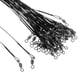 thumbnail image 3 of 50x cables de pesca de material acero inoxidable líderes línea recubierta de con broche y eslabón, 3 of 9