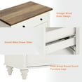 thumbnail image 6 of White Entertainment Center TV Console Table with 4 Doors and 2 Drawers, Suitable for 75 inch TV, Farmhouse Style Wood Universal TV Stand with Storage Cabinets for Living Room and Bedroom, 6 of 7