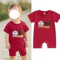 thumbnail image 4 of Gunia Baby Boy Outfit Baseball Outfit Baseball Embroidery Short Sleeve Romper Bodysuit Jumpsuit Clothes Lovely Boy Clothes Set,0-3 Months, 4 of 9