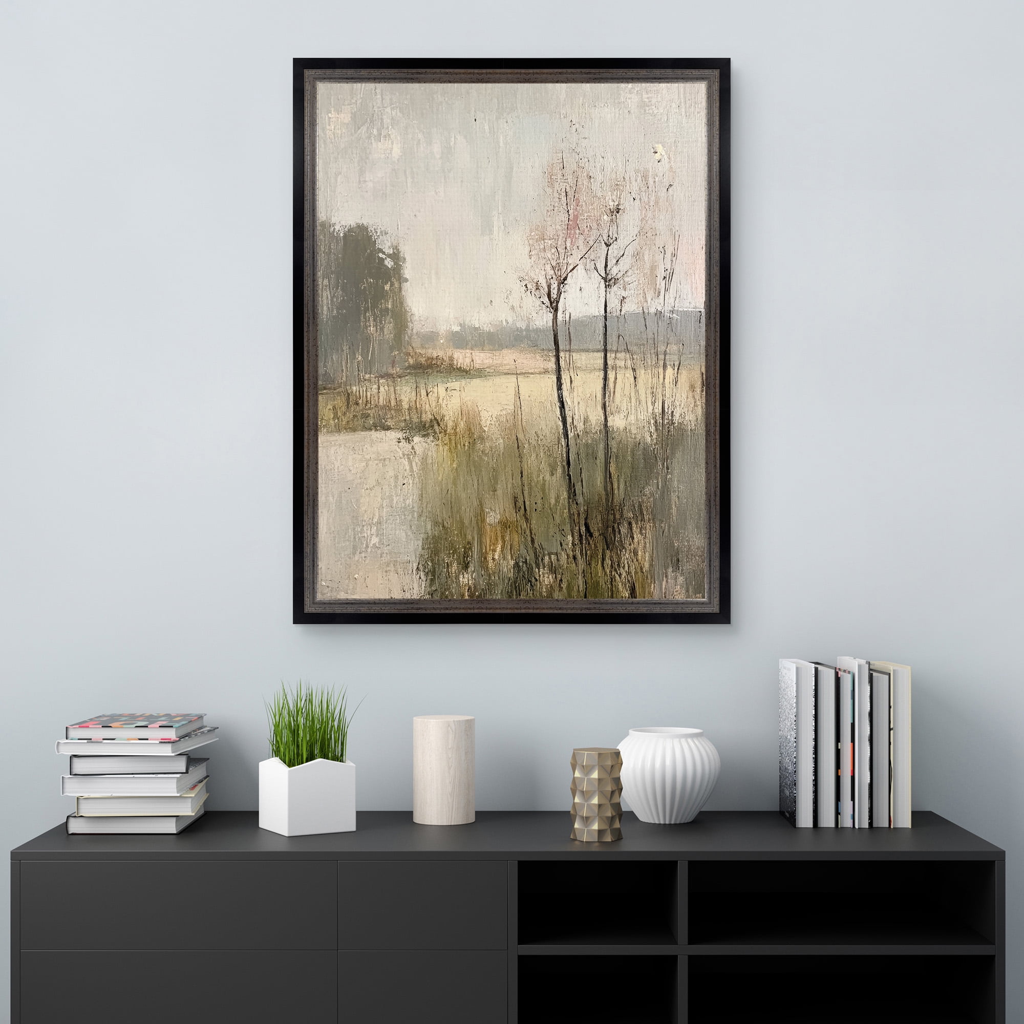 Sticks Framed Canvas
