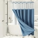 thumbnail image 4 of Accesorios de baño 3 en 1: cortina de ducha tejida y forro transparente con 12 ganchos de acero inoxidable de doble cara para baño, cortina de ducha de poliéster resistente., 4 of 6