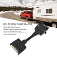 thumbnail image 3 of 7pin Flat Socket To 12pin Flat Plug Trailer Adapter, Heavy Duty Trailer Connector Brass Terminals  for Boat for RV, 3 of 7