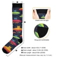 thumbnail image 3 of FORMRS Womens Knee High Socks Casual Long Thick Travel Daily Wear, 2 Pairs, Colorful Space Cat, 3 of 6