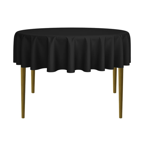 Polyester Fabric Table Cloths, Round Black Table Cloths