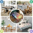 thumbnail image 4 of Rectangle Boho Patchwork Waterproof Tablecloth 60×84 Inch,Bohemian Style Stitching Colorful Floral Vintage Reusable Indoor/Outdoor Durable Table Cover for Party Kitchen Dinner Room Decor, 4 of 5