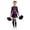 Hot Pink&Black, variant on Yeahdor Girls Halloween Cheer Leader Outfits Long Sleeve Shiny Cheerleading Dance Uniform Dress Set Hot Pink&Black 12