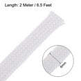 thumbnail image 2 of PET Expandable Cord Protector, 6.5Ft-6mm Wire Loom Cable Sleeve and Organizer White, 2 of 4