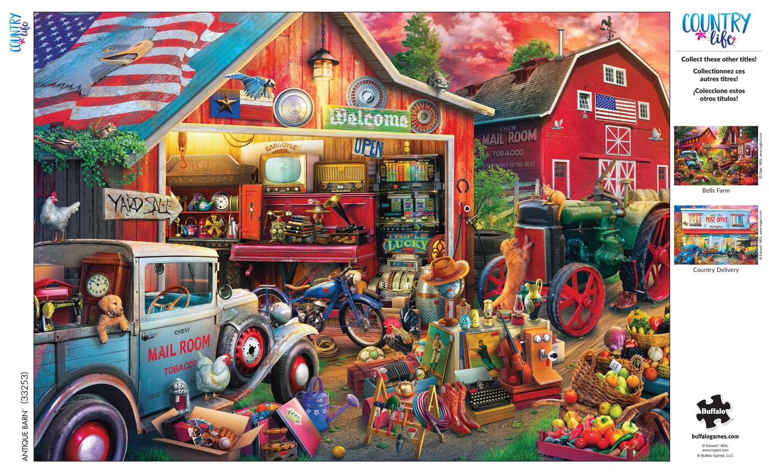 Buffalo Games 500-Piece Country Life Antique Barn Jigsaw Puzzle