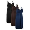 iLoveSIA Women's Maternity Breastfeeding Nightwear Labor Delivery Gown 3 Pack, Black Coffee Blue 3XL