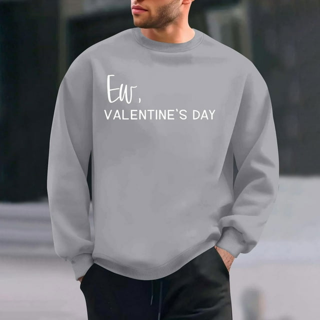 Amzcrzy Sudadera Para Hombre, Con Estampado De Corazones, Informal, De Manga Larga Y Cuello Redondo, Con Capucha, Color Gris, Xl