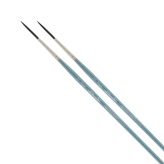 Mimik Professional Watercolor Brushes - Rigger # 2 - 2 Pk - Synthetic Squirrel Hair - Natural Bristle Artist Brushes for Watercolors, Gouache & Acrylics - Imitates Natural Squirrel and Sable Hair