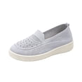 thumbnail image 3 of Mfakffe Womens Knit Slip On Flat Shoes Breathable Mesh Non Slip Sneakers Lightweight Casual Low Top Daily Walking Shoes, 3 of 5