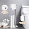 thumbnail image 4 of Porta Rollos Papel de baño,Soporte para Papel higiénico de baño,Acero Inoxidable, Capacidad para 4 Rollos de tisú, 4 of 8