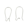 thumbnail image 2 of 50pcs Brass Metal Kidney Earring Hook Ear Wire For Jewelry Making Findings - , 25mm, 2 of 4