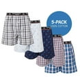 thumbnail image 2 of Badger Smith - Men's Boxer Shorts, Comfortable Cotton Boxers, 100% Cotton Print and Plaid Boxers For Men, Multi Pack - Small, 2 of 13