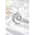 thumbnail image 5 of Celtic Crescent Moon and Sun Eclipse .925 Sterling Silver Necklace, 5 of 10