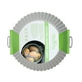 thumbnail image 4 of Cook with Color Grey Silicone Reusable Air Fryer Liner, 7” diameter 2” tall, 1 Count per Pack, 4 of 7