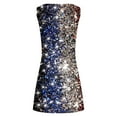 thumbnail image 4 of Summer Saving Wycnly Formal Dresses for Women 4th of July Fashion Keyhole Patriotic Tunic Tank Short Dresses Sleeveless Crewneck Independece Day Graphics 2024 Summer Mini Dress Purple XXL, 4 of 5