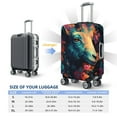 thumbnail image 3 of Cauagu Colorful Flower Goat Print Travel Luggage Cover,Travel Dust-proof Suitcase Cover Softside Suitcase Protector for 18-32inch,Not Included Suitcase, 3 of 8