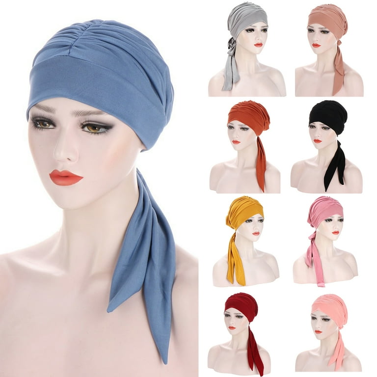 Hesroicy Long Breathable Ultra Soft Turban Head Wrap Stretchy