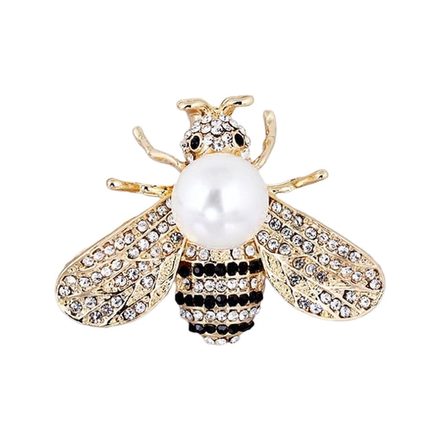 Broche de , insignia de solapa, alfileres para bufanda, decoración de aleación, broches de joyería con diamantes de imitación para regalos, ropa, Blanco