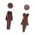 thumbnail image 4 of Letreros de madera para baño BLESIY 2 piezas hombres y mujeres 12 cm y 125 cm, 4 of 8