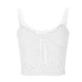 thumbnail image 5 of Youyipin Womens Tank Tops Y2K Fairy Lace Cami Top Sleeveless V Neck Camisole Mesh Floral Lace Slim Fit Spaghetti Strap Crop Going Out Tops, 5 of 7