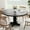 black, variant on Round Dining Table for 4,47 in Kitchen Dining Room Circle Dinner Pedestal Table,Space Saving Wood Kitchen & Dining Room Furniture,Farmhouse Decor