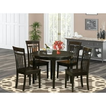 East West Furniture Boston 5-piece Kitchen Table and Chair Set in Cappuccino