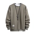 thumbnail image 1 of LUXUR Mens Fake Two Pieces Pullover Leisure Work Tops Army Green XL, 1 of 2