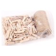 thumbnail image 3 of Mini Pinzas de Madera 4,8cm | Juego de 100 pinzas pequeñas de madera | Clips decorativos para fotos de madera para pasatiempos creativos de bricolaje, 3 of 5