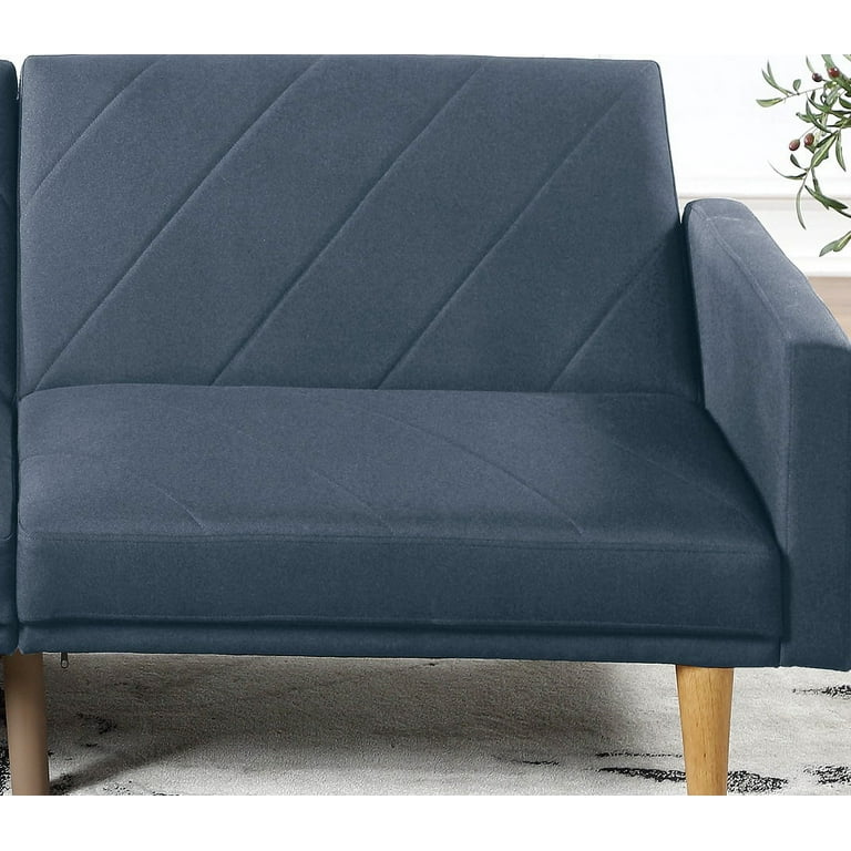 1/26迄 rikoao sofa navy Ktaxon 3 Seat Mid Century Modern Linen Sofa, Navy Blue with
