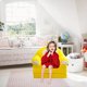 thumbnail image 4 of Cojín de sofá para niños, sillón plegable de felpa con respaldo, 2 en 1, sofás y sillones para niños, sofá plegable con bonitos dibujos animados para sala de estar, dormitorio, asiento Yak Gear, 4 of 4