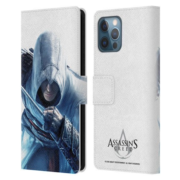 Head Case Designs Officially Licensed Assassin's Creed Key Art Altaïr Hidden Blade Leather Book Wallet Case Cover Compatible with Apple iPhone 12 Pro Max