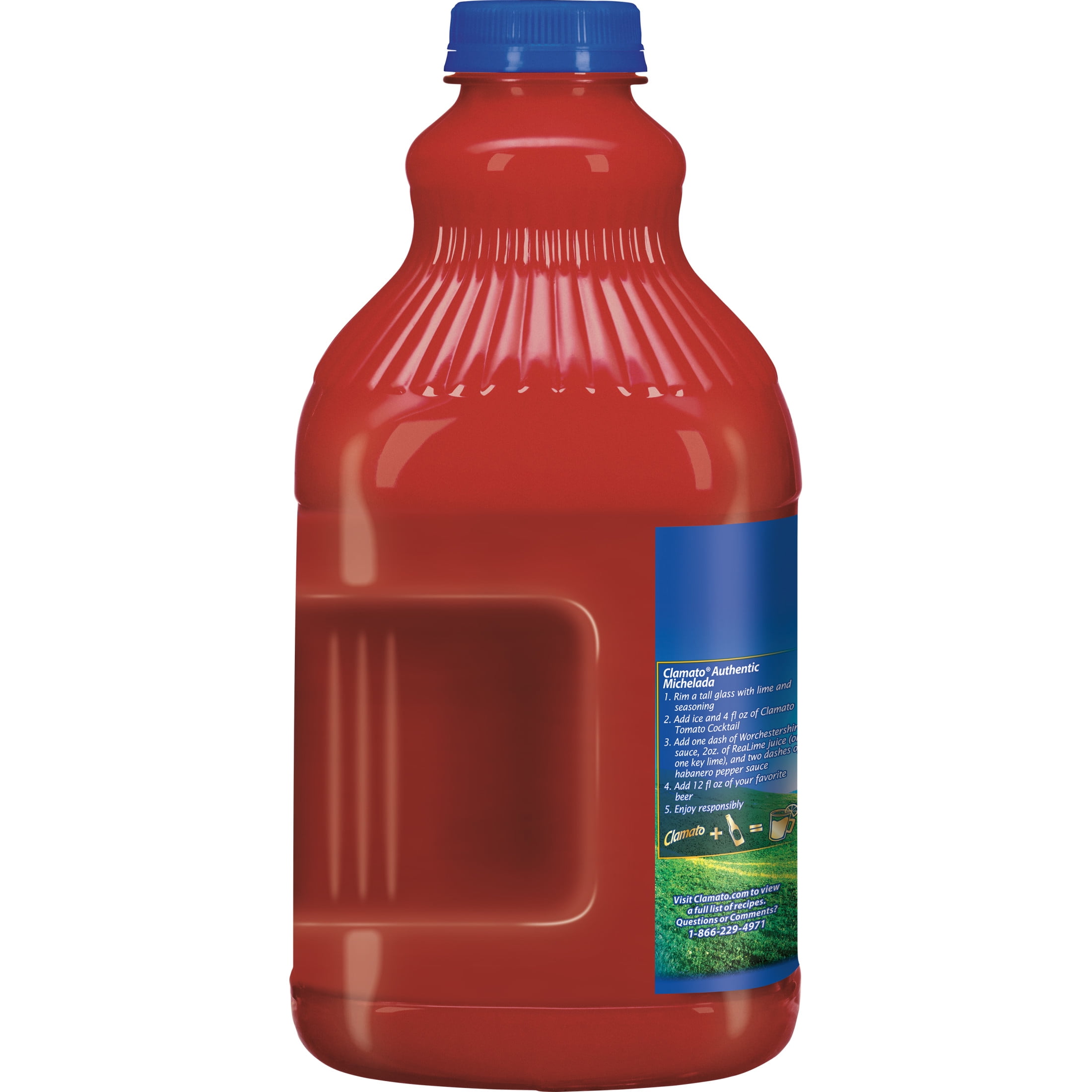 Clamato, Tomato Cocktail Mixer, 64 fl oz Bottle, Authentic Flavor