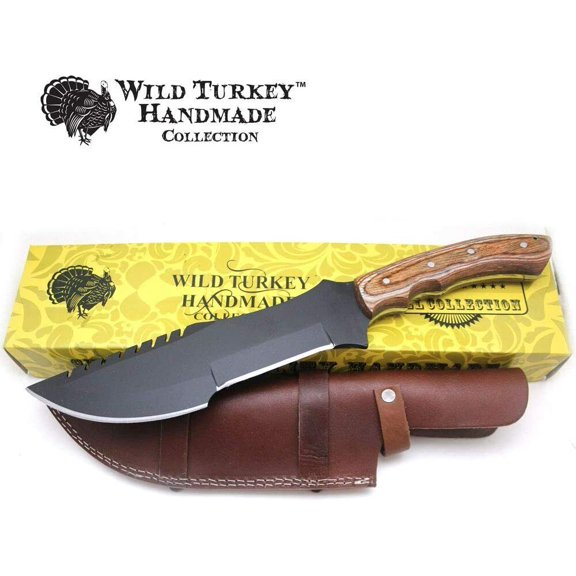 Wild Turkey Handmade Collection 15" Full Tang Fixed Blade Tracker Knife w/ Sheat