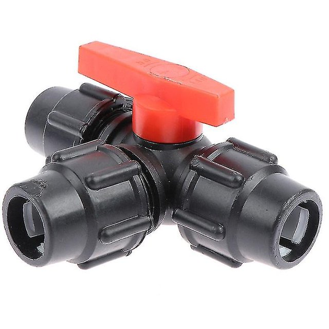 1 unidad de válvula de tubería de conexión rápida de tres vías Pe útil, A7 (negro 25mm),11 kaili Sencillez