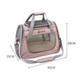 thumbnail image 2 of Bolso para mascotas, bolso portátil para mascotas con ventana lateral de malla transparente grande, bolso de viaje con un hombro, bolso portátil para gatos negros, 2 of 5
