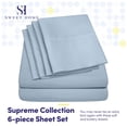 thumbnail image 2 of Juego de sábanas Sweet Home Collection Queen Blue Misty, 6 piezas, 2 of 7