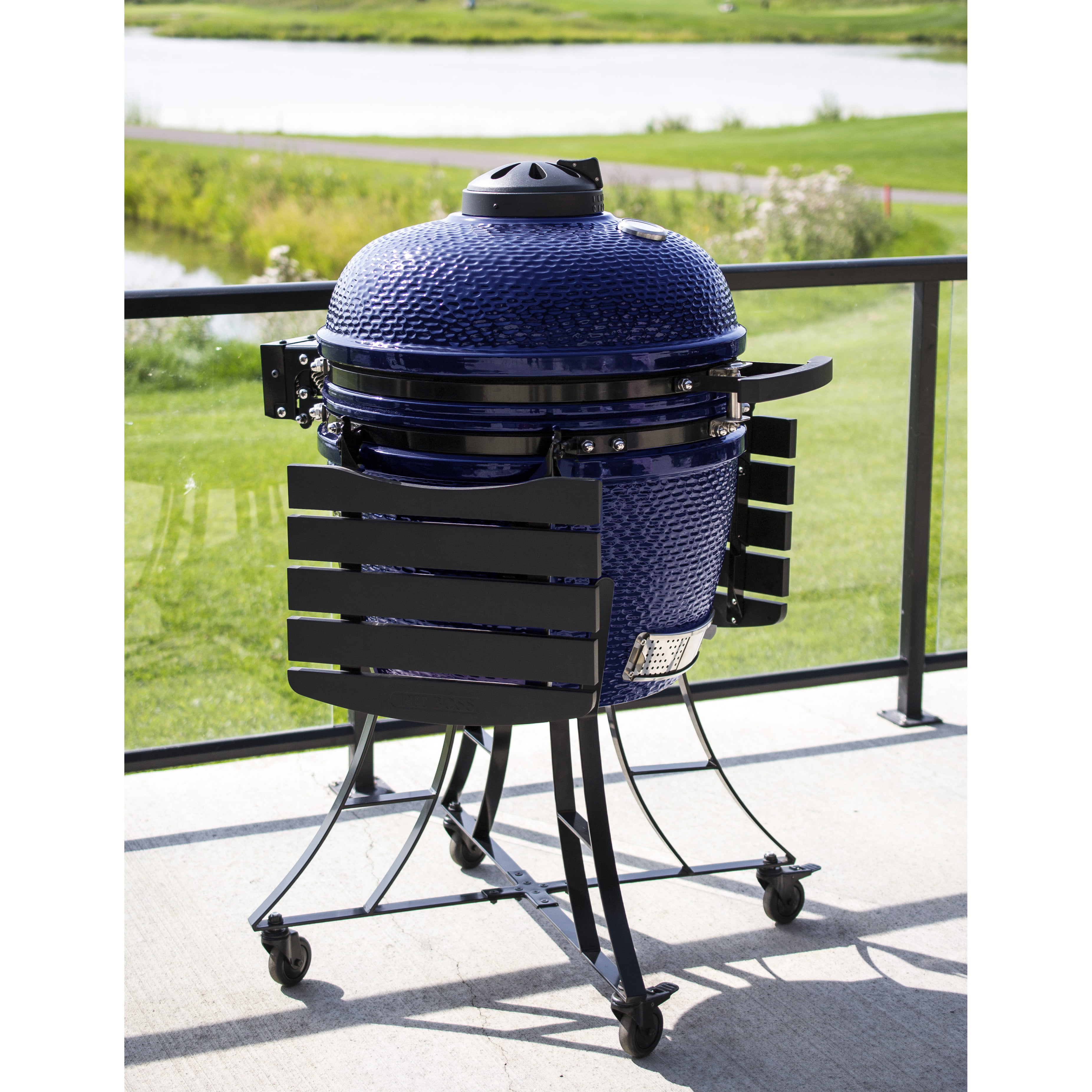 pit boss blue ceramic grill