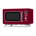 thumbnail image 1 of Nostalgia - Horno de microondas retro para encimera de mediados de siglo, tamaño grande de 900 W, 0.9 pies cúbicos, 8 ajustes de cocción preprogramados, reloj digital, electrodomésticos de cocina,, 1 of 5