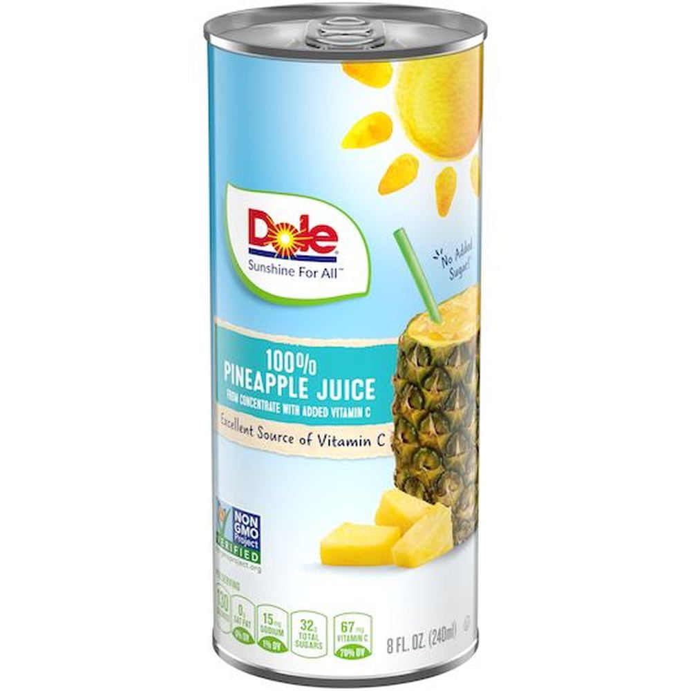 Dole Pineapple Juice, 8.4 Ounce 24 per case.