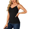 thumbnail image 4 of Lace Camisole Tops for Women Yoga Shirt Running Tank Top Spaghetti Strap Cute Summer Halter Tops Sleeveless Shirts Lightweight Workout Tops, 4 of 4