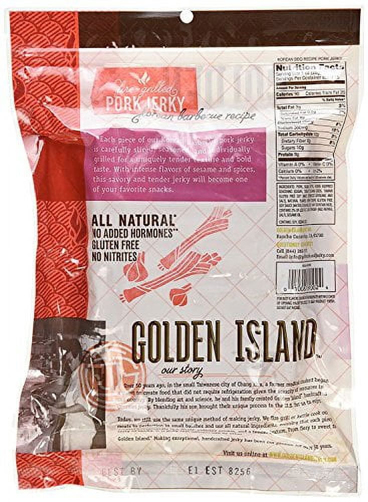 3 Pack | Golden Island Korean Barbecue Pork Jerky, 14.5 oz