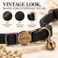 thumbnail image 3 of GoldTiger Vintage Style Leather Breakaway Cat Collar - Adjustable, Durable, Retro Bell - Suitable for All Types of Cats and Small Dogs, 3 of 7