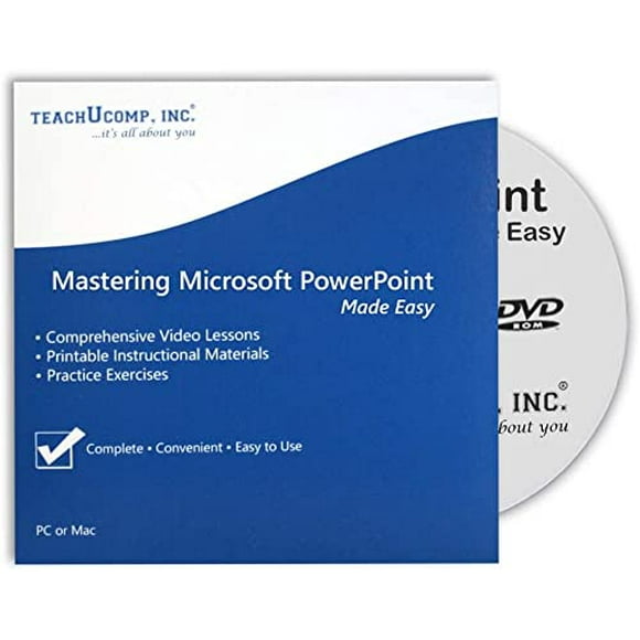 TEAcHUcOMP Video Training Tutorial for Microsoft PowerPoint 2019 and 365 DVD-ROM course and PDF Manual
