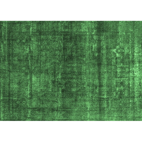 Ahgly Company Indoor Rectangle Persian Emerald Green Bohemian Area Rugs, 6' x 9'