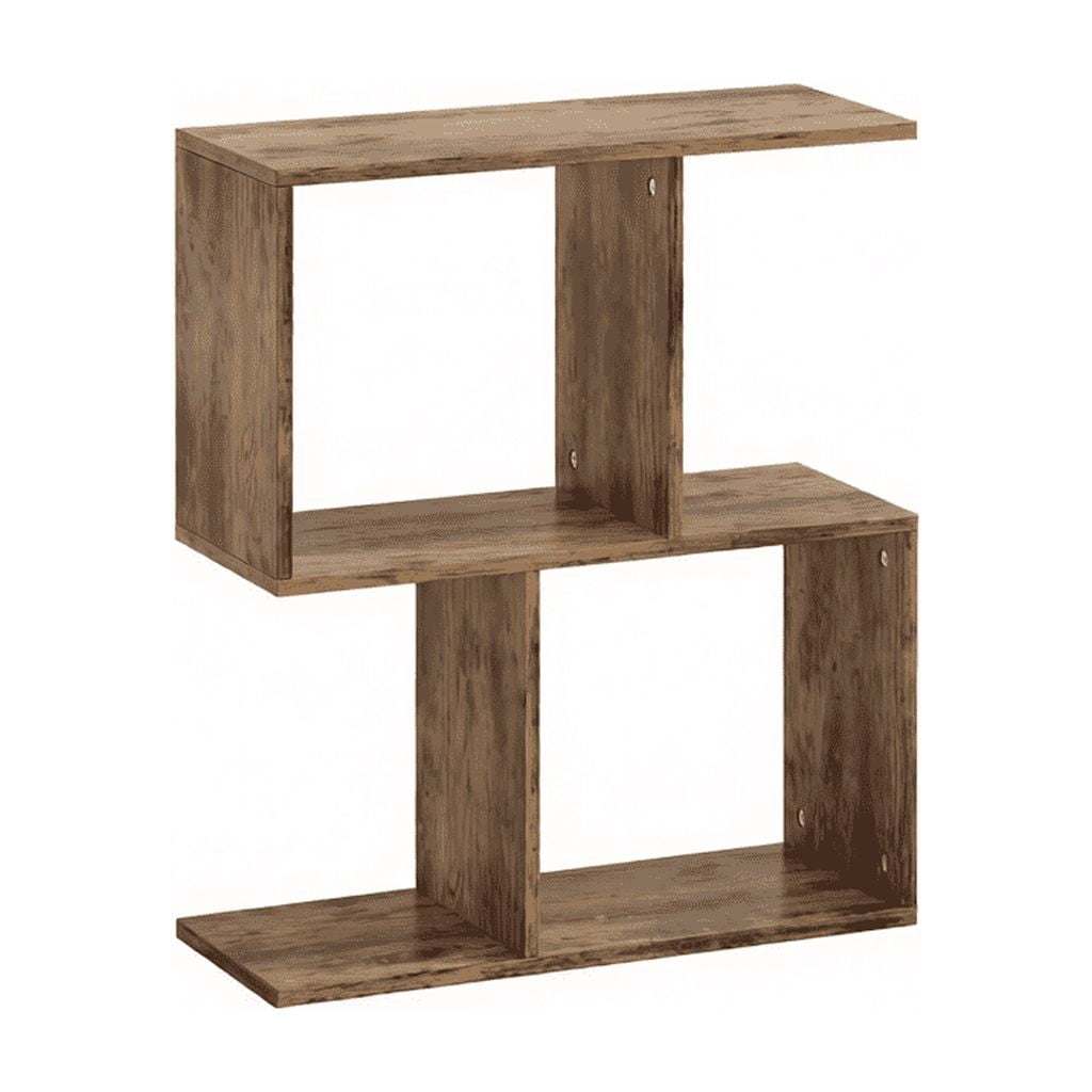 Modern S-Shaped 3-Tier Narrow Side End Table, Accent Furniture with Storage Shelves for Living Room & Small Space